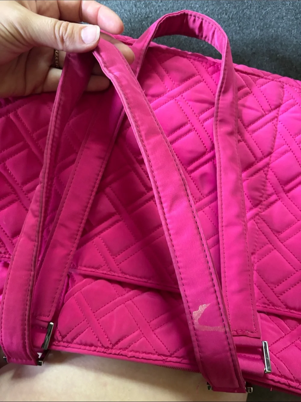 Vera Bradley Quilted Pink Laptop Tote